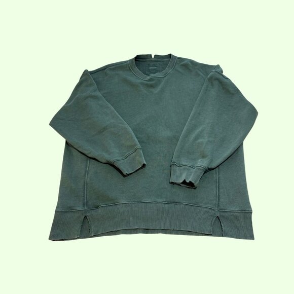 Aerie "The Chill Crew" Sweatshirt, Veridian Green, Size L - Picture 1 of 4